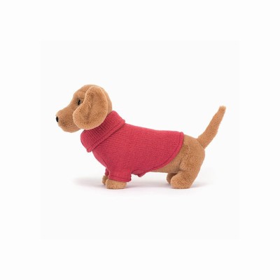 Jellycat Sweater Sausage Dog New Zealand | SZBWG6319